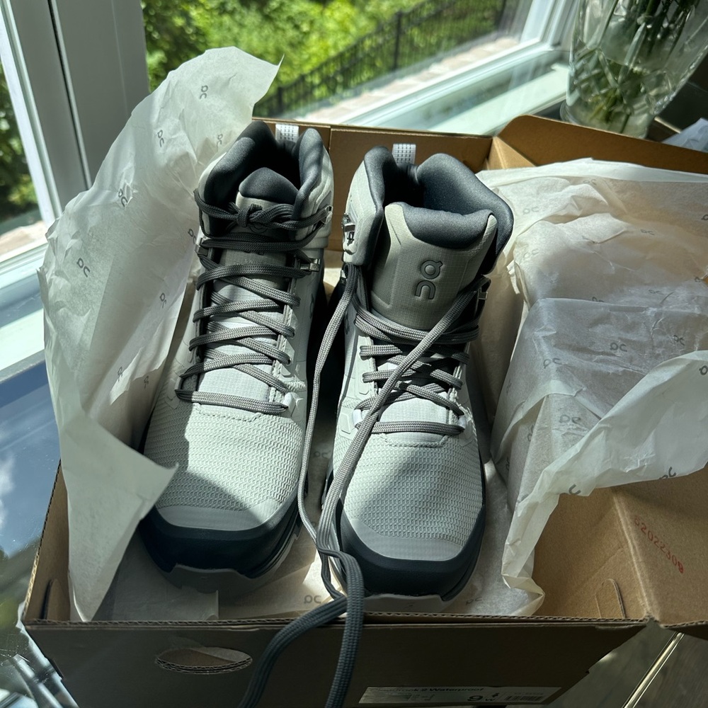 ON WOMEN’S CLOUDROCK 2 WATERPROOF GLACIER ECLIPSE Size 9 - Picture 10 of 11